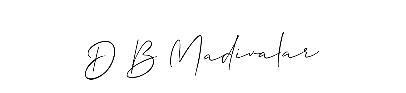 Allison_Script is a professional signature style that is perfect for those who want to add a touch of class to their signature. It is also a great choice for those who want to make their signature more unique. Get D B Madivalar name to fancy signature for free. D B Madivalar signature style 2 images and pictures png