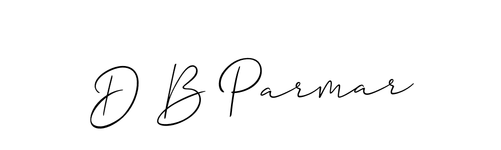 Also You can easily find your signature by using the search form. We will create D B Parmar name handwritten signature images for you free of cost using Allison_Script sign style. D B Parmar signature style 2 images and pictures png