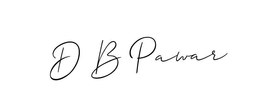 Also we have D B Pawar name is the best signature style. Create professional handwritten signature collection using Allison_Script autograph style. D B Pawar signature style 2 images and pictures png