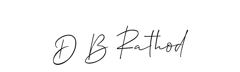 Create a beautiful signature design for name D B Rathod. With this signature (Allison_Script) fonts, you can make a handwritten signature for free. D B Rathod signature style 2 images and pictures png