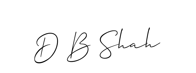 Design your own signature with our free online signature maker. With this signature software, you can create a handwritten (Allison_Script) signature for name D B Shah. D B Shah signature style 2 images and pictures png