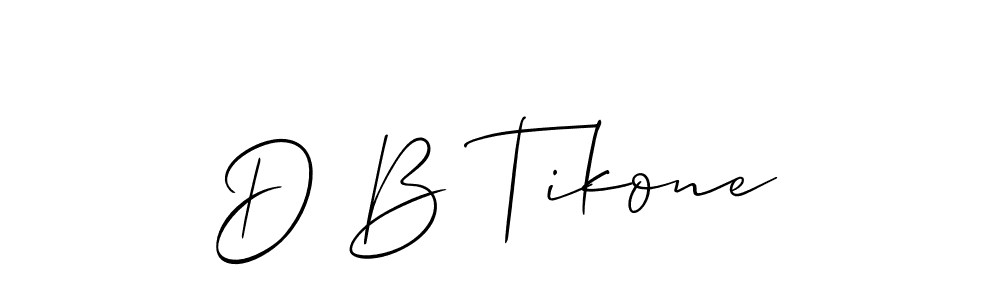 Make a beautiful signature design for name D B Tikone. With this signature (Allison_Script) style, you can create a handwritten signature for free. D B Tikone signature style 2 images and pictures png