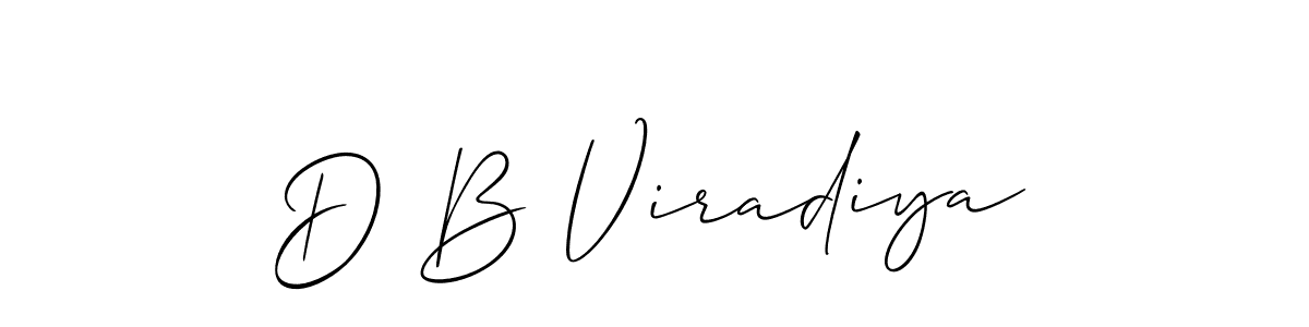 How to Draw D B Viradiya signature style? Allison_Script is a latest design signature styles for name D B Viradiya. D B Viradiya signature style 2 images and pictures png