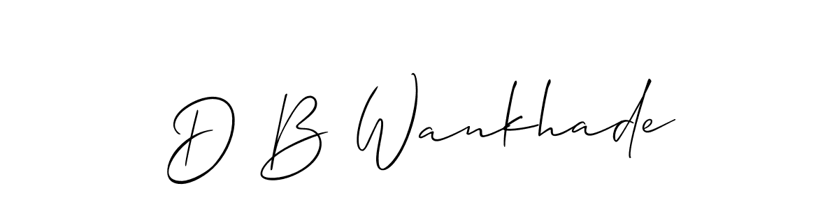 Best and Professional Signature Style for D B Wankhade. Allison_Script Best Signature Style Collection. D B Wankhade signature style 2 images and pictures png