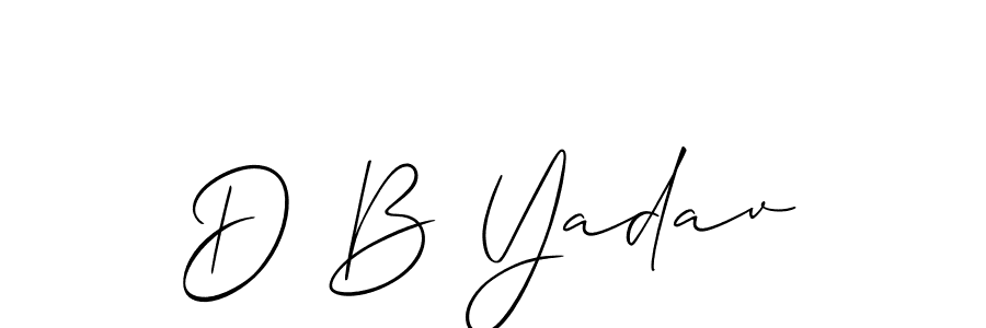 It looks lik you need a new signature style for name D B Yadav. Design unique handwritten (Allison_Script) signature with our free signature maker in just a few clicks. D B Yadav signature style 2 images and pictures png