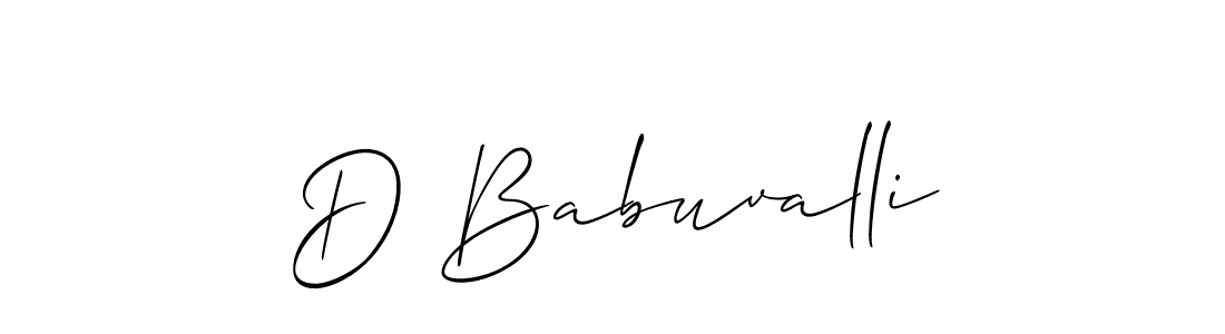 D Babuvalli stylish signature style. Best Handwritten Sign (Allison_Script) for my name. Handwritten Signature Collection Ideas for my name D Babuvalli. D Babuvalli signature style 2 images and pictures png