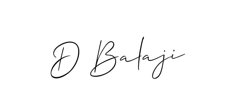 if you are searching for the best signature style for your name D Balaji. so please give up your signature search. here we have designed multiple signature styles  using Allison_Script. D Balaji signature style 2 images and pictures png