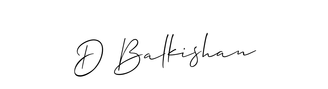 You should practise on your own different ways (Allison_Script) to write your name (D Balkishan) in signature. don't let someone else do it for you. D Balkishan signature style 2 images and pictures png