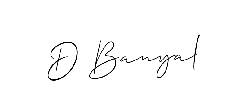 if you are searching for the best signature style for your name D Banyal. so please give up your signature search. here we have designed multiple signature styles  using Allison_Script. D Banyal signature style 2 images and pictures png