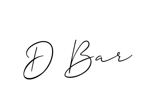 How to make D Bar signature? Allison_Script is a professional autograph style. Create handwritten signature for D Bar name. D Bar signature style 2 images and pictures png