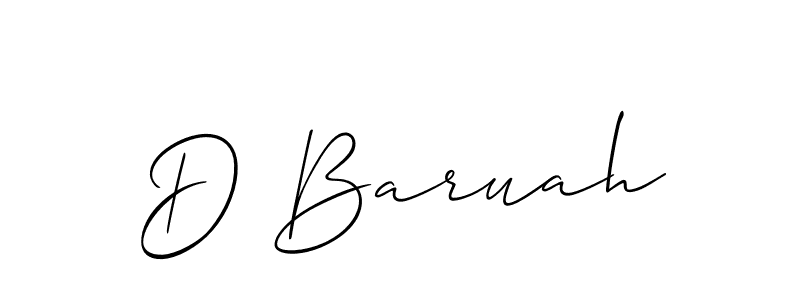 if you are searching for the best signature style for your name D Baruah. so please give up your signature search. here we have designed multiple signature styles  using Allison_Script. D Baruah signature style 2 images and pictures png