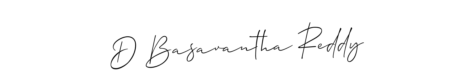 Design your own signature with our free online signature maker. With this signature software, you can create a handwritten (Allison_Script) signature for name D Basavantha Reddy. D Basavantha Reddy signature style 2 images and pictures png