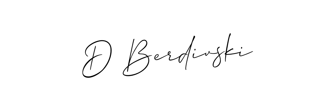 Also You can easily find your signature by using the search form. We will create D Berdivski name handwritten signature images for you free of cost using Allison_Script sign style. D Berdivski signature style 2 images and pictures png