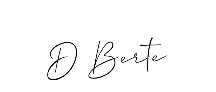 Make a beautiful signature design for name D Berte. With this signature (Allison_Script) style, you can create a handwritten signature for free. D Berte signature style 2 images and pictures png