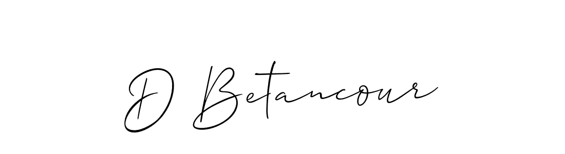 Make a short D Betancour signature style. Manage your documents anywhere anytime using Allison_Script. Create and add eSignatures, submit forms, share and send files easily. D Betancour signature style 2 images and pictures png