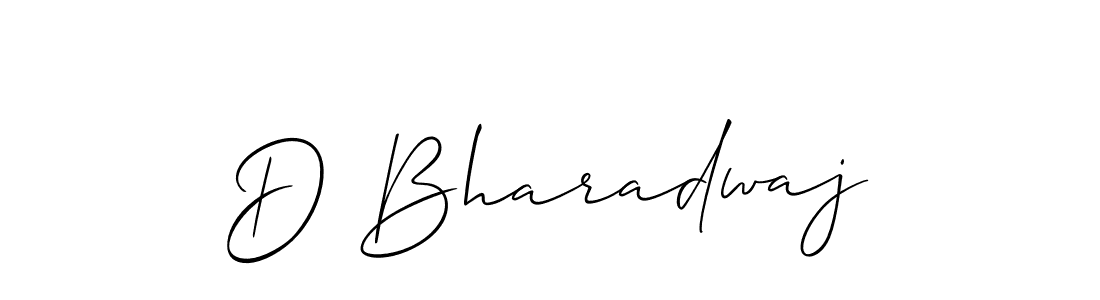 How to make D Bharadwaj signature? Allison_Script is a professional autograph style. Create handwritten signature for D Bharadwaj name. D Bharadwaj signature style 2 images and pictures png