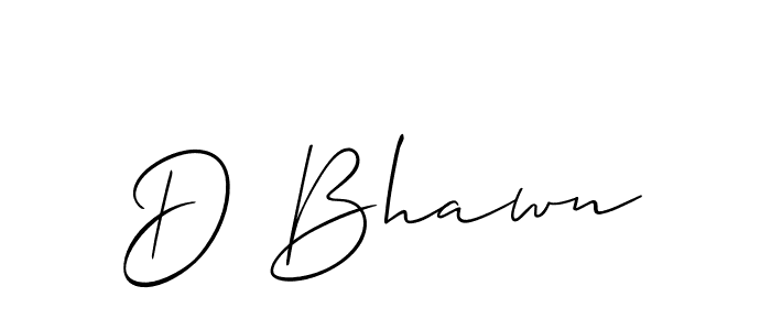 Create a beautiful signature design for name D Bhawn. With this signature (Allison_Script) fonts, you can make a handwritten signature for free. D Bhawn signature style 2 images and pictures png