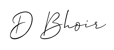 Create a personalized artistic stamp with D Bhoir in Allison_Script font. Perfect for visual artists, designers, and influencers. D Bhoir signature style 2 images and pictures png