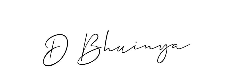 Also we have D Bhuinya name is the best signature style. Create professional handwritten signature collection using Allison_Script autograph style. D Bhuinya signature style 2 images and pictures png