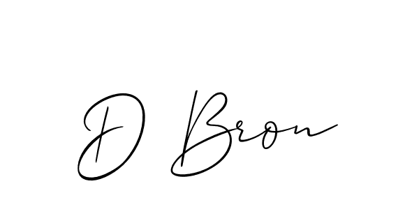 Make a beautiful signature design for name D Bron. With this signature (Allison_Script) style, you can create a handwritten signature for free. D Bron signature style 2 images and pictures png