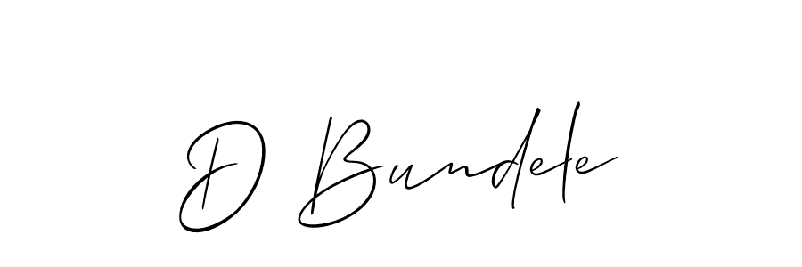 How to make D Bundele name signature. Use Allison_Script style for creating short signs online. This is the latest handwritten sign. D Bundele signature style 2 images and pictures png