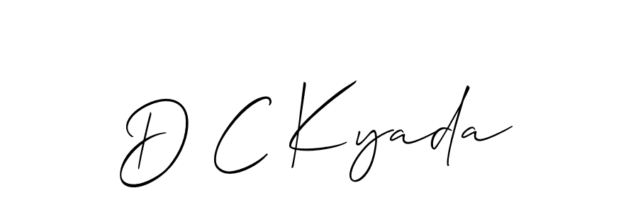 Similarly Allison_Script is the best handwritten signature design. Signature creator online .You can use it as an online autograph creator for name D C Kyada. D C Kyada signature style 2 images and pictures png
