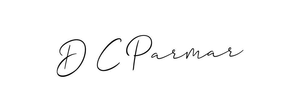 Also we have D C Parmar name is the best signature style. Create professional handwritten signature collection using Allison_Script autograph style. D C Parmar signature style 2 images and pictures png