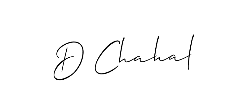 if you are searching for the best signature style for your name D Chahal. so please give up your signature search. here we have designed multiple signature styles  using Allison_Script. D Chahal signature style 2 images and pictures png