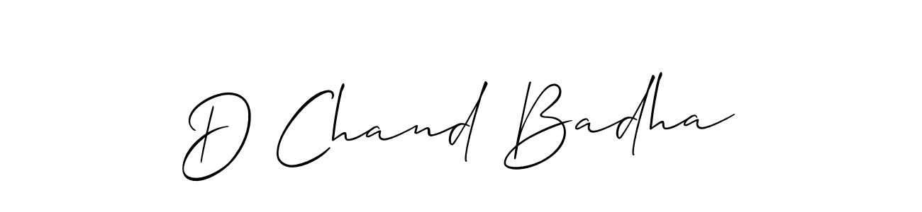 You should practise on your own different ways (Allison_Script) to write your name (D Chand Badha) in signature. don't let someone else do it for you. D Chand Badha signature style 2 images and pictures png