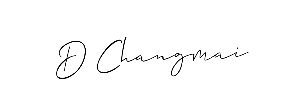 Design your own signature with our free online signature maker. With this signature software, you can create a handwritten (Allison_Script) signature for name D Changmai. D Changmai signature style 2 images and pictures png