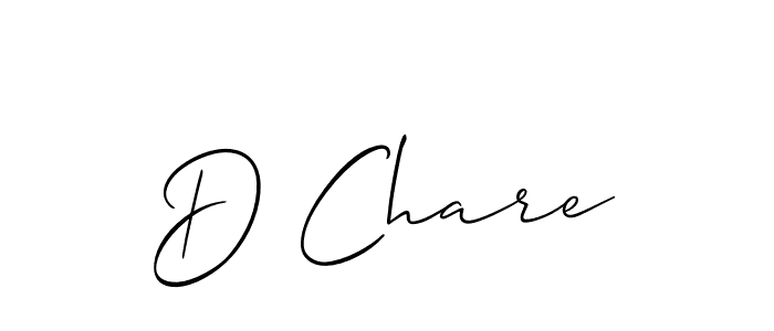 Design your own signature with our free online signature maker. With this signature software, you can create a handwritten (Allison_Script) signature for name D Chare. D Chare signature style 2 images and pictures png