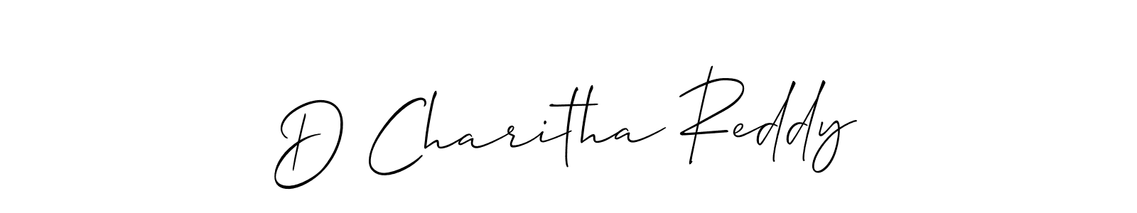 It looks lik you need a new signature style for name D Charitha Reddy. Design unique handwritten (Allison_Script) signature with our free signature maker in just a few clicks. D Charitha Reddy signature style 2 images and pictures png