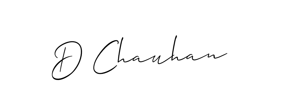 Make a beautiful signature design for name D Chauhan. With this signature (Allison_Script) style, you can create a handwritten signature for free. D Chauhan signature style 2 images and pictures png