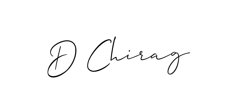 Use a signature maker to create a handwritten signature online. With this signature software, you can design (Allison_Script) your own signature for name D Chirag. D Chirag signature style 2 images and pictures png