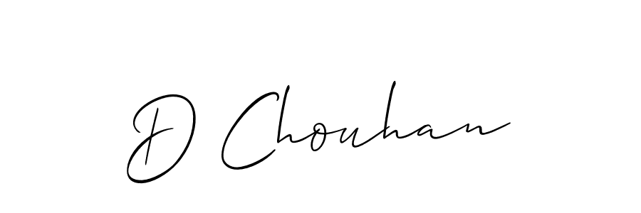 Make a beautiful signature design for name D Chouhan. With this signature (Allison_Script) style, you can create a handwritten signature for free. D Chouhan signature style 2 images and pictures png