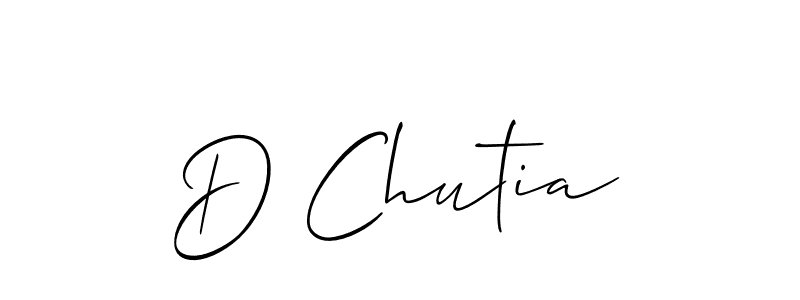 Design your own signature with our free online signature maker. With this signature software, you can create a handwritten (Allison_Script) signature for name D Chutia. D Chutia signature style 2 images and pictures png