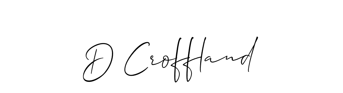 Create a beautiful signature design for name D Croffland. With this signature (Allison_Script) fonts, you can make a handwritten signature for free. D Croffland signature style 2 images and pictures png