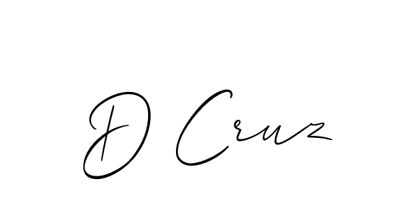 Best and Professional Signature Style for D Cruz. Allison_Script Best Signature Style Collection. D Cruz signature style 2 images and pictures png