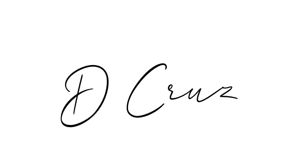 You should practise on your own different ways (Allison_Script) to write your name (D Cruz) in signature. don't let someone else do it for you. D Cruz signature style 2 images and pictures png