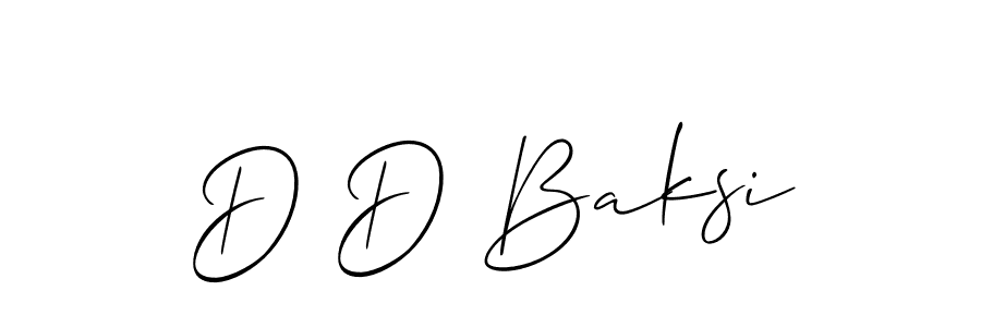 Also You can easily find your signature by using the search form. We will create D D Baksi name handwritten signature images for you free of cost using Allison_Script sign style. D D Baksi signature style 2 images and pictures png
