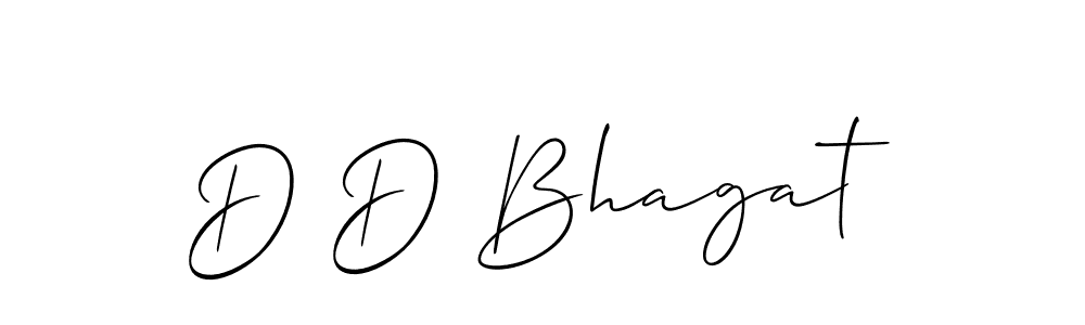 Make a beautiful signature design for name D D Bhagat. With this signature (Allison_Script) style, you can create a handwritten signature for free. D D Bhagat signature style 2 images and pictures png