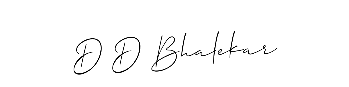 How to make D D Bhalekar name signature. Use Allison_Script style for creating short signs online. This is the latest handwritten sign. D D Bhalekar signature style 2 images and pictures png