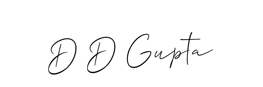 How to make D D Gupta signature? Allison_Script is a professional autograph style. Create handwritten signature for D D Gupta name. D D Gupta signature style 2 images and pictures png