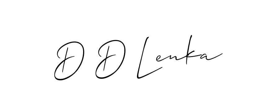 Create a beautiful signature design for name D D Lenka. With this signature (Allison_Script) fonts, you can make a handwritten signature for free. D D Lenka signature style 2 images and pictures png