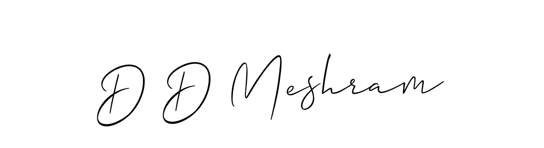 Create a beautiful signature design for name D D Meshram. With this signature (Allison_Script) fonts, you can make a handwritten signature for free. D D Meshram signature style 2 images and pictures png
