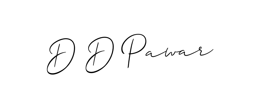 Use a signature maker to create a handwritten signature online. With this signature software, you can design (Allison_Script) your own signature for name D D Pawar. D D Pawar signature style 2 images and pictures png