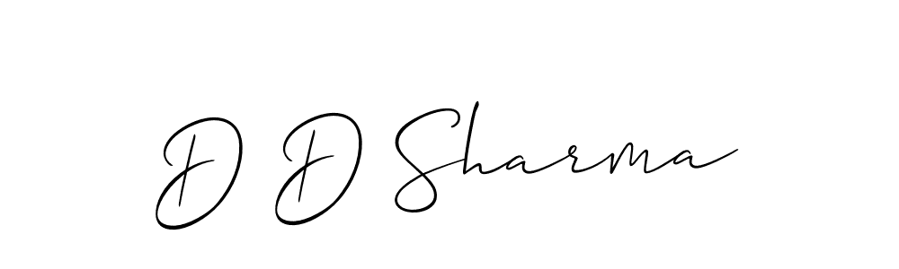 Also You can easily find your signature by using the search form. We will create D D Sharma name handwritten signature images for you free of cost using Allison_Script sign style. D D Sharma signature style 2 images and pictures png