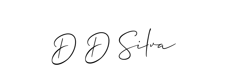 Also You can easily find your signature by using the search form. We will create D D Silva name handwritten signature images for you free of cost using Allison_Script sign style. D D Silva signature style 2 images and pictures png
