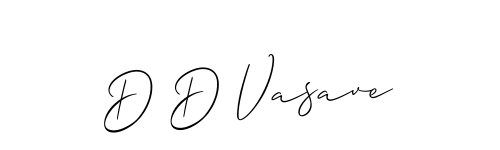 Make a beautiful signature design for name D D Vasave. With this signature (Allison_Script) style, you can create a handwritten signature for free. D D Vasave signature style 2 images and pictures png