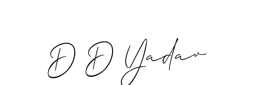 Similarly Allison_Script is the best handwritten signature design. Signature creator online .You can use it as an online autograph creator for name D D Yadav. D D Yadav signature style 2 images and pictures png